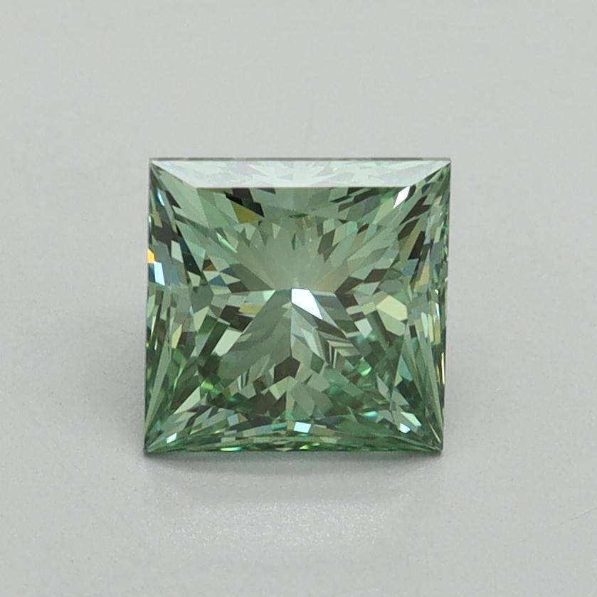 1.16 Ct. Fancy Vivid Green Princess Lab Grown Diamond