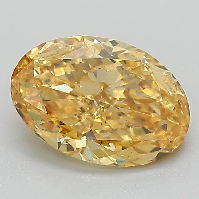 1.04 Ct. Fancy Vivid Yellow Oval Lab Grown Diamond