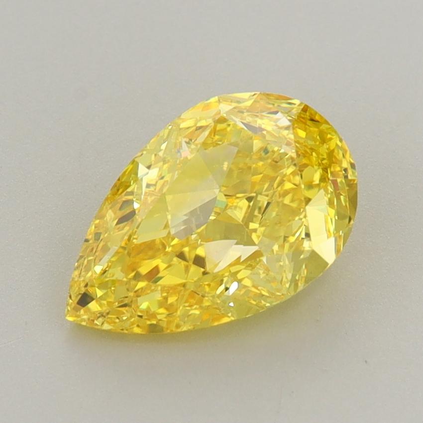 1.79 Ct. Fancy Vivid  Yellow Pear Lab Grown Diamond