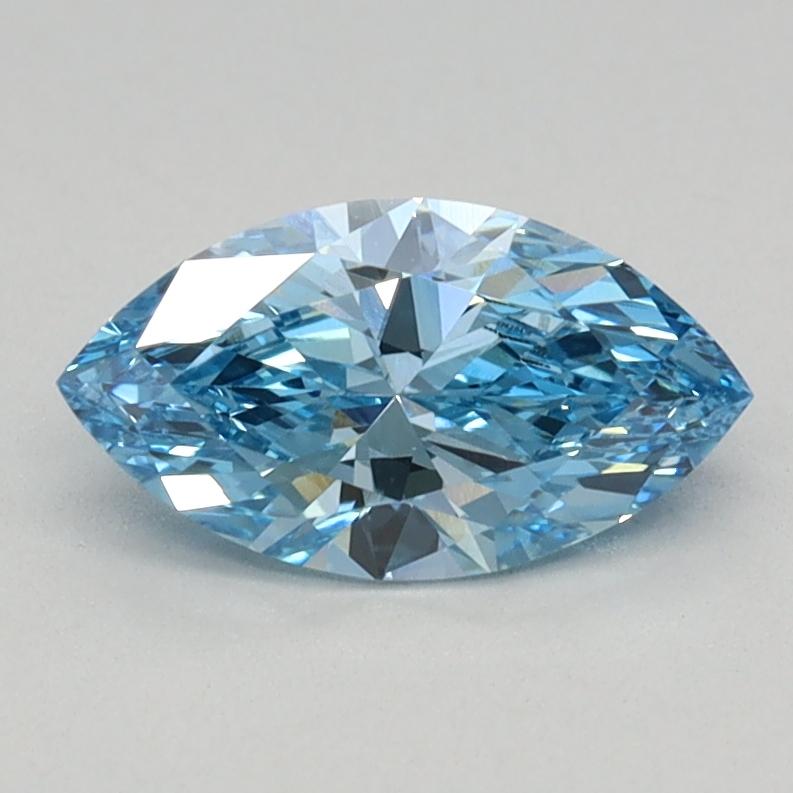 0.59 Ct. Fancy Vivid Blue Marquise Lab Grown Diamond