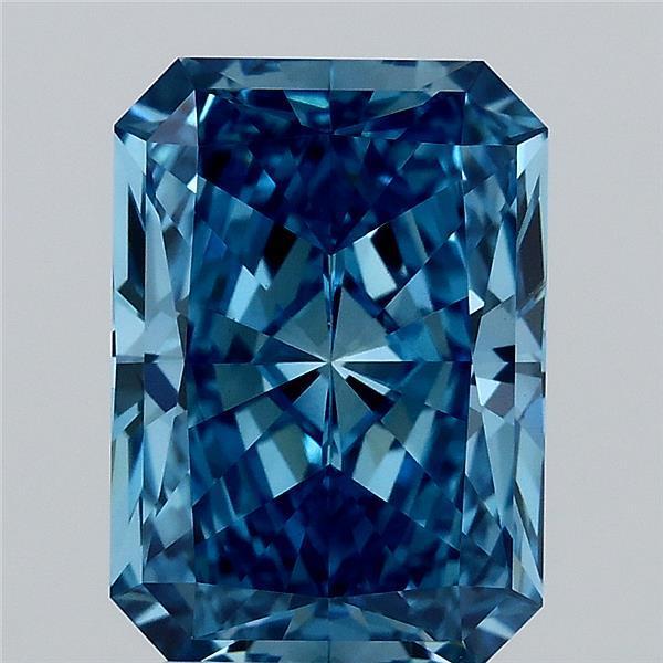 3.16 Ct. Fancy Vivid Blue Radiant Lab Grown Diamond