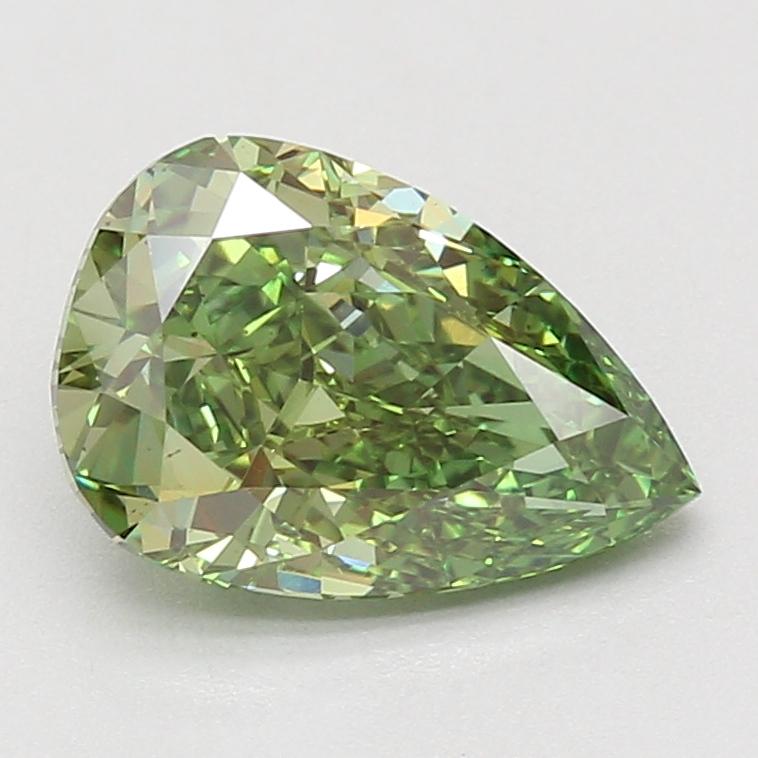 3.01 Ct. Fancy Vivid Green Pear Lab Grown Diamond