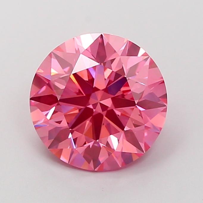 3.58 Ct. Fancy Vivid Pink Round Lab Grown Diamond