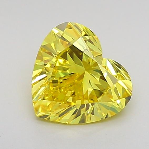 1.01 Ct. Fancy Vivid  Yellow Heart Lab Grown Diamond