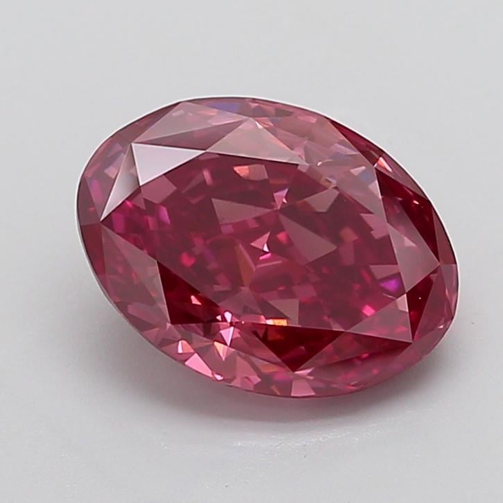 4.73 Ct. Fancy Deep  Pink Oval Lab Grown Diamond