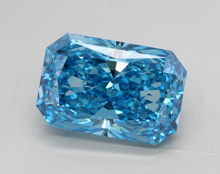 2.82 Ct. Fancy Vivid Blue Radiant Lab Grown Diamond