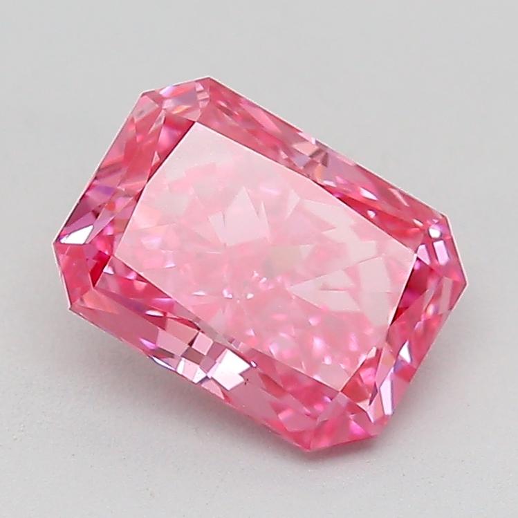 1.14 Ct. Fancy Vivid  Pink Radiant Lab Grown Diamond