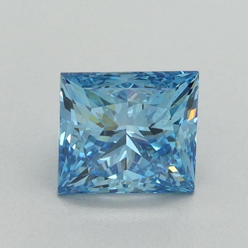 1.51 Ct. Fancy Vivid Blue Princess Lab Grown Diamond
