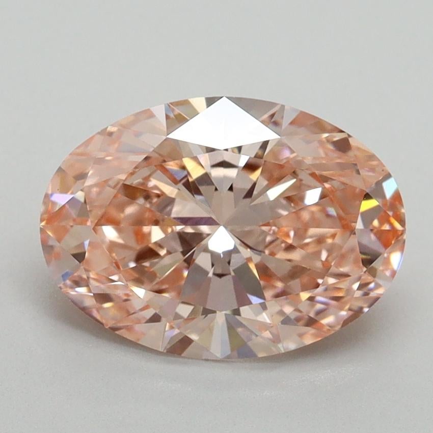 2.18 Ct. Fancy Vivid Pink Oval Lab Grown Diamond