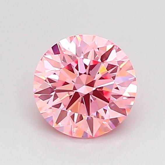 0.80 Ct. Fancy Vivid Pink Round Lab Grown Diamond