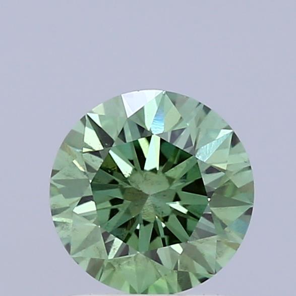 1.12 Ct. Fancy Vivid  Green Round Lab Grown Diamond