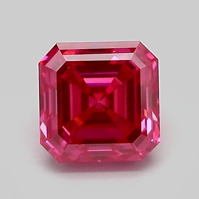 1.06 Ct. Fancy Vivid  Pink Asscher Lab Grown Diamond