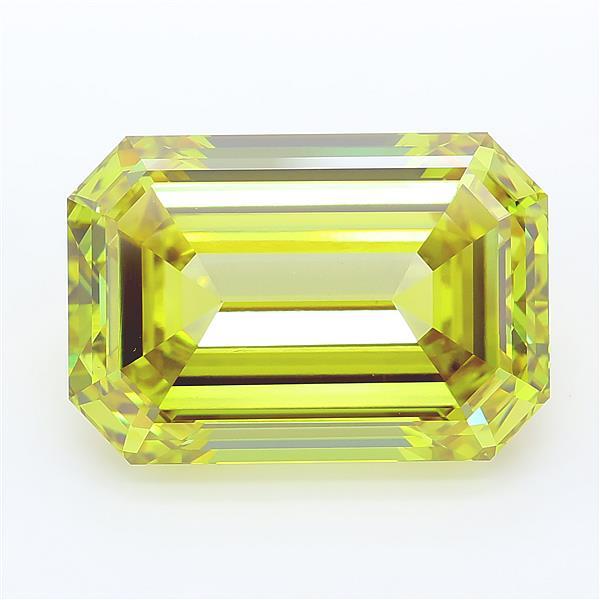 16.05 Ct. Fancy Vivid Yellow Emerald Lab Grown Diamond