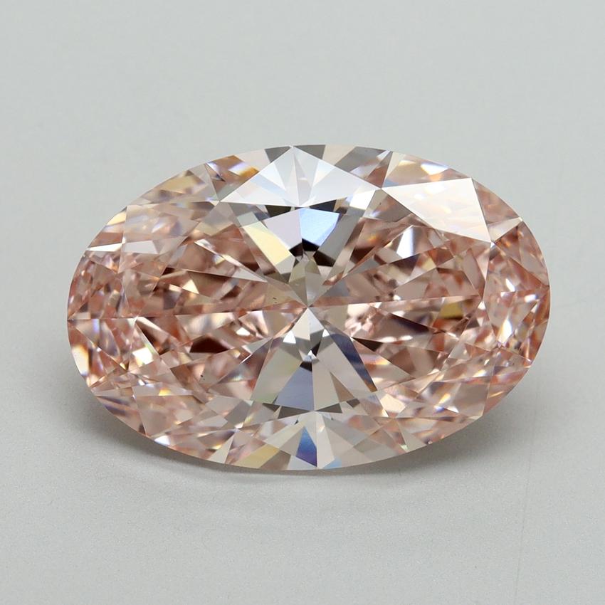 6.57 Ct. Fancy Vivid Pink Oval Lab Grown Diamond