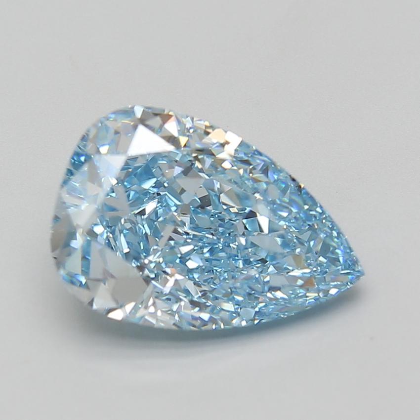 5.04 Ct. Fancy Vivid Blue Pear Lab Grown Diamond