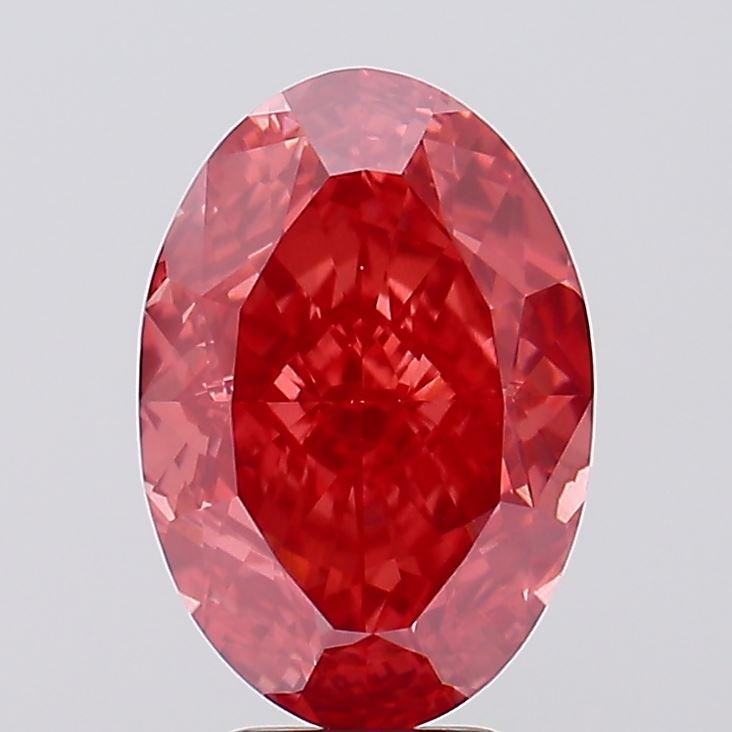 6.09 Ct. Fancy Vivid Pink Oval Lab Grown Diamond