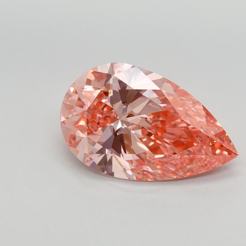 4.55 Ct. Fancy Vivid Pink Pear Lab Grown Diamond