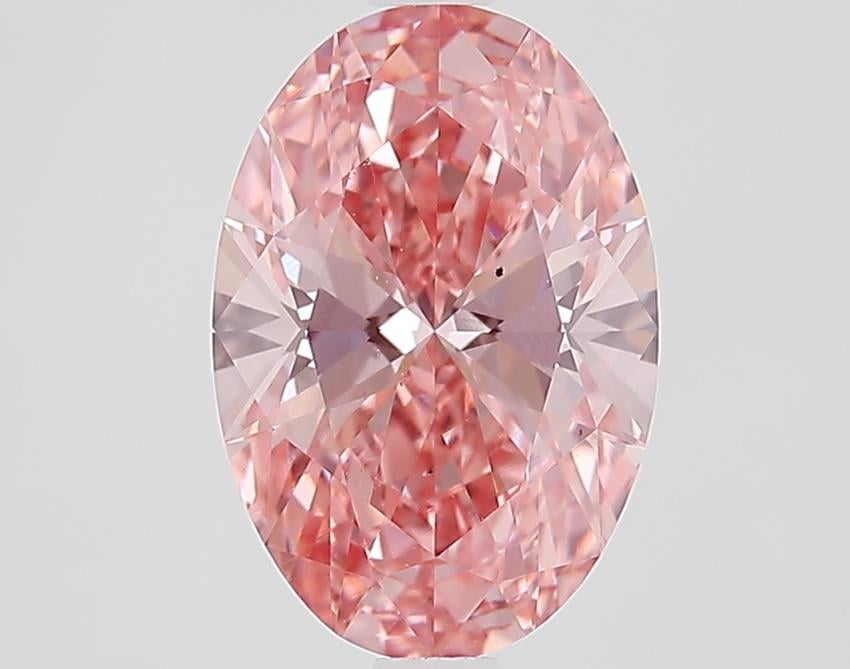 2.05 Ct. Fancy Vivid Pink Oval Lab Grown Diamond