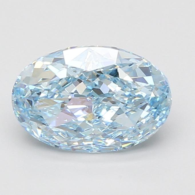 2.09 Ct. Fancy Vivid Blue Oval Lab Grown Diamond