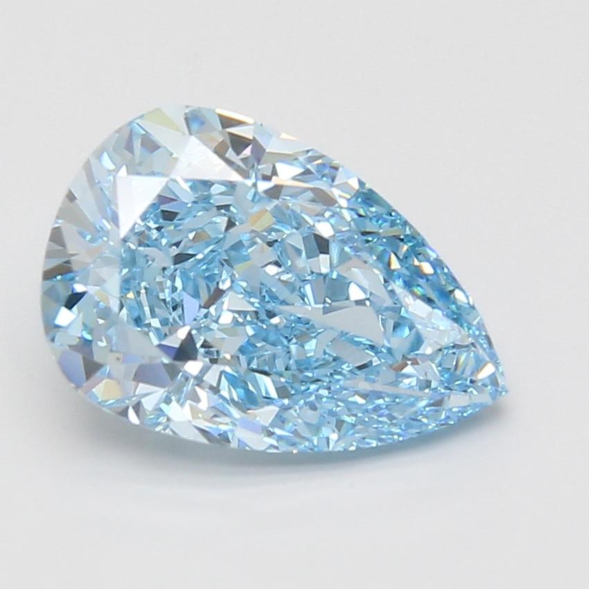 4.01 Ct. Fancy Vivid Blue Pear Lab Grown Diamond