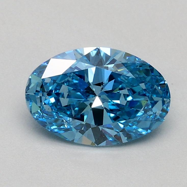 0.60 Ct. Fancy Vivid Blue Oval Lab Grown Diamond