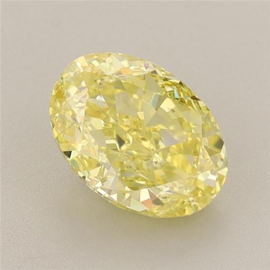 1.10 Ct. Fancy Vivid Yellow Oval Lab Grown Diamond