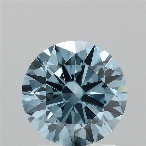 1.54 Ct. Fancy Vivid Blue Round Lab Grown Diamond