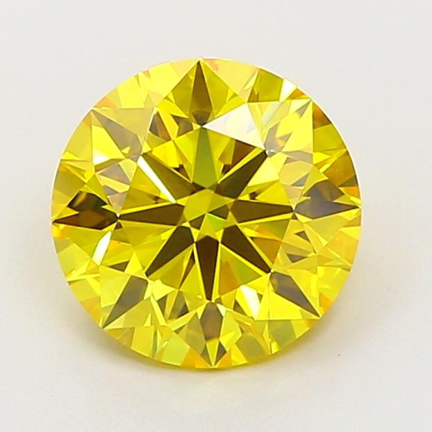 2.36 Ct. Fancy Vivid  Yellow Round Lab Grown Diamond