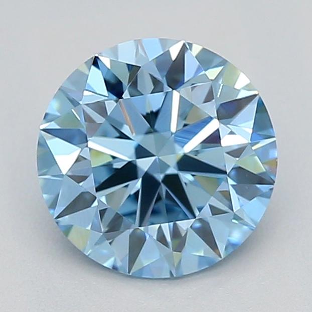 0.70 Ct. Fancy Vivid  Blue Round Lab Grown Diamond