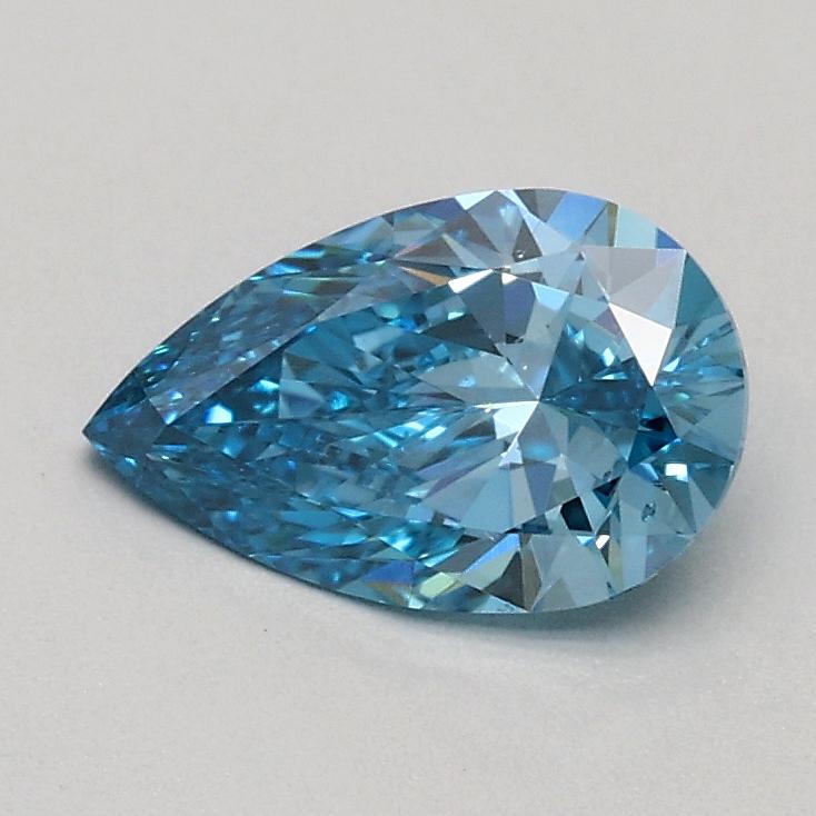 0.56 Ct. Fancy Vivid Blue Pear Lab Grown Diamond