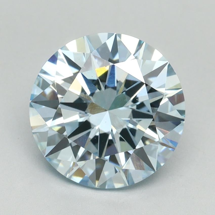 3.04 Ct. Fancy Intense Blue Round Lab Grown Diamond