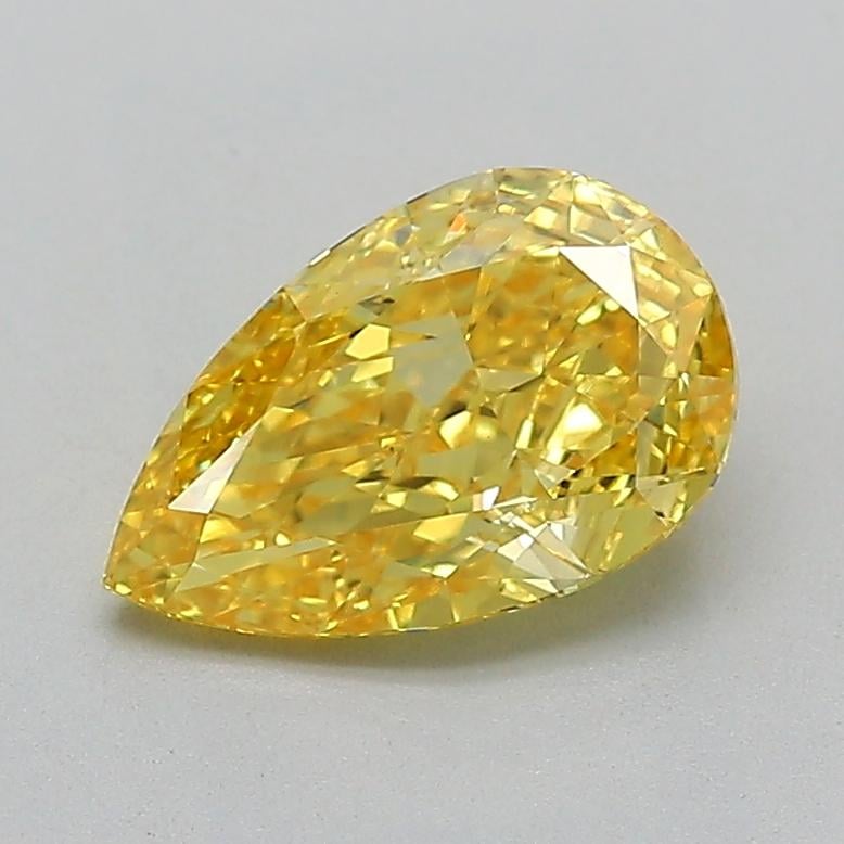 1.53 Ct. Fancy Vivid  Yellow Pear Lab Grown Diamond