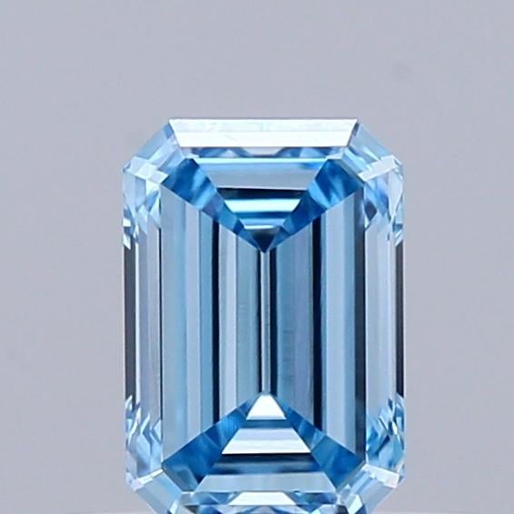 0.55 Ct. Fancy Vivid  Blue Emerald Lab Grown Diamond