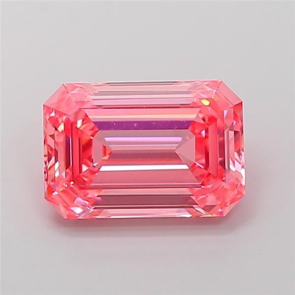 3.06 Ct. Fancy Vivid  Pink Emerald Lab Grown Diamond