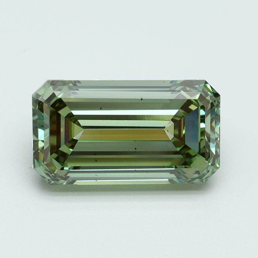 3.06 Ct. Fancy Vivid Green Emerald Lab Grown Diamond