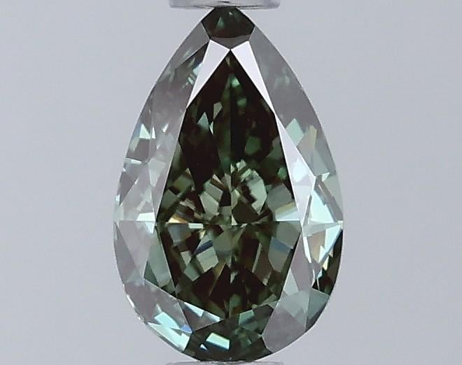 0.46 Ct. Fancy Vivid Green Pear Lab Grown Diamond