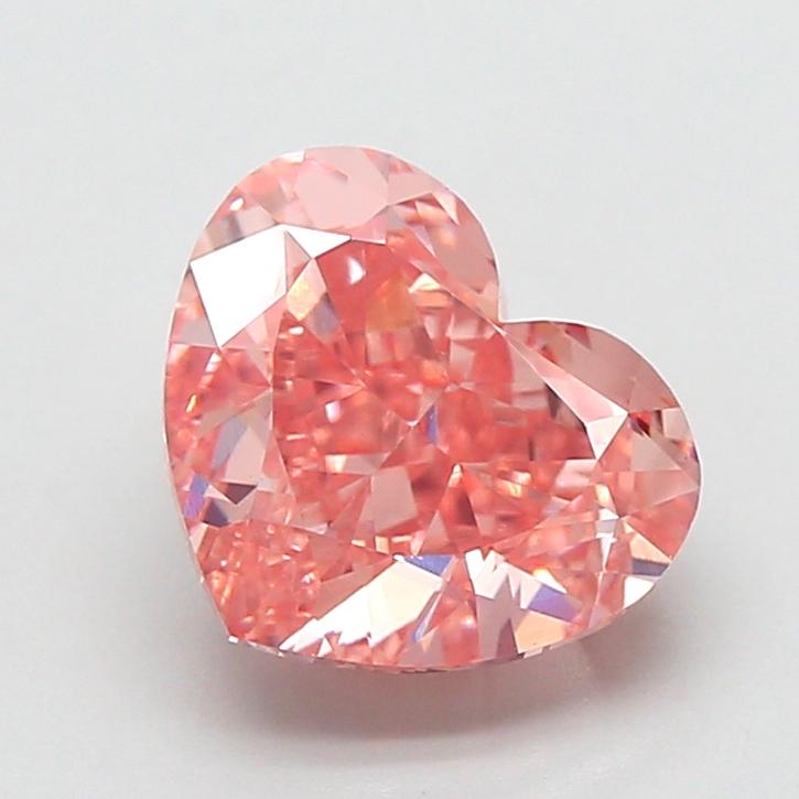 2.91 Ct. Fancy Intense  Pink Heart Lab Grown Diamond