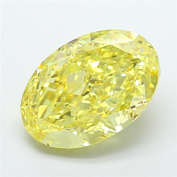8.04 Ct. Fancy Intense Yellow Oval Lab Grown Diamond
