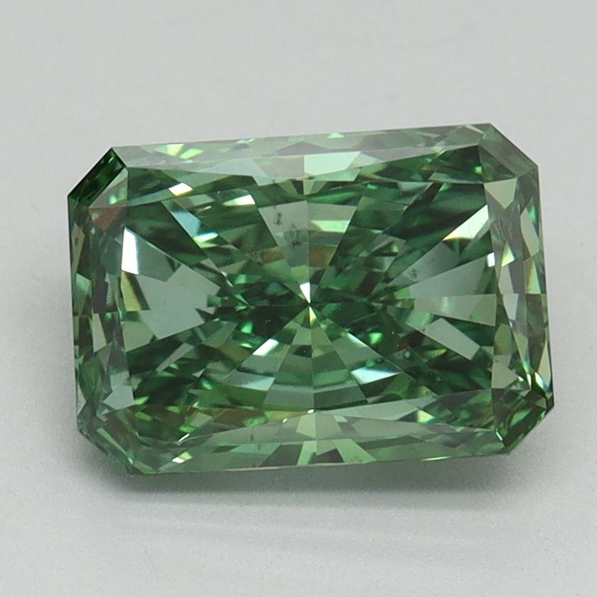 2.08 Ct. Fancy Vivid Green Radiant Lab Grown Diamond