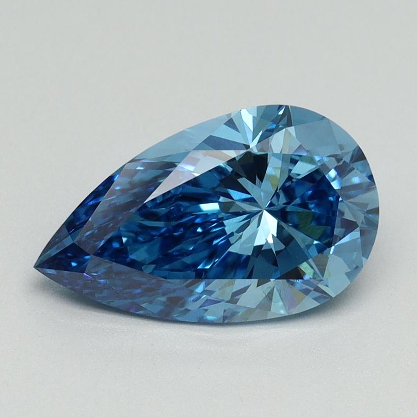 2.09 Ct. Fancy Vivid Blue Pear Lab Grown Diamond
