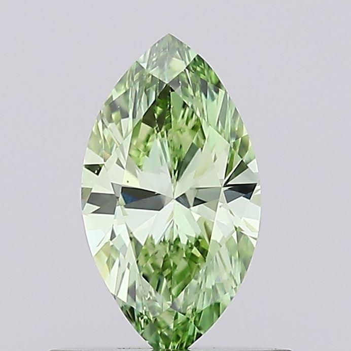 0.52 Ct. Fancy Vivid Green Marquise Lab Grown Diamond