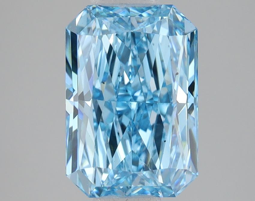3.01 Ct. Fancy Vivid Blue Radiant Lab Grown Diamond