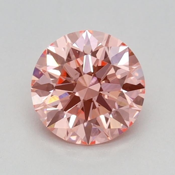 0.61 Ct. Fancy Vivid Pink Round Lab Grown Diamond