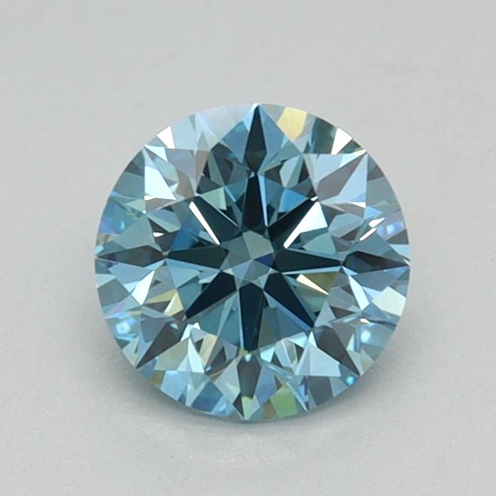 0.57 Ct. Fancy Vivid Blue Round Lab Grown Diamond