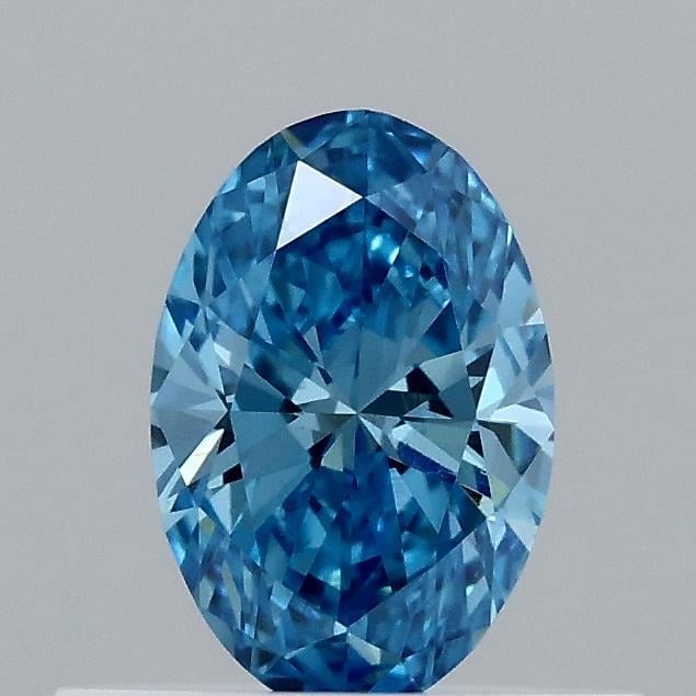 0.37 Ct. Fancy Vivid Blue Oval Lab Grown Diamond