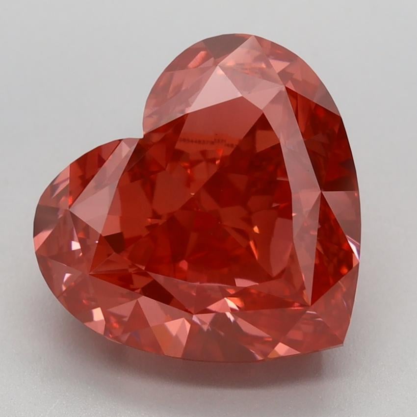 5.22 Ct. Fancy Vivid Red Heart Lab Grown Diamond