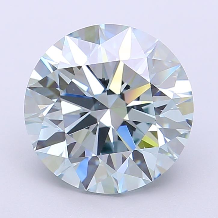 3.5 Ct. Fancy Light Green Round Lab Grown Diamond