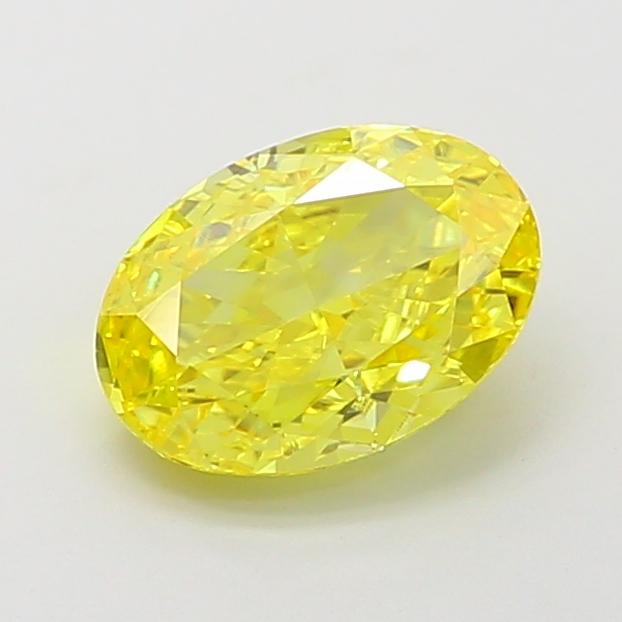 1.66 Ct. Fancy Vivid Yellow Oval Lab Grown Diamond