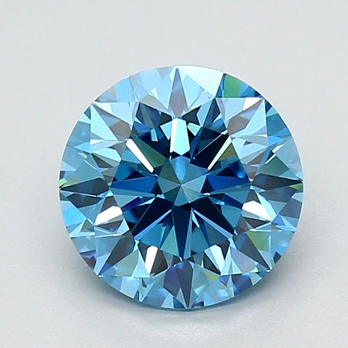 1.90 Ct. Fancy Vivid Blue Round Lab Grown Diamond