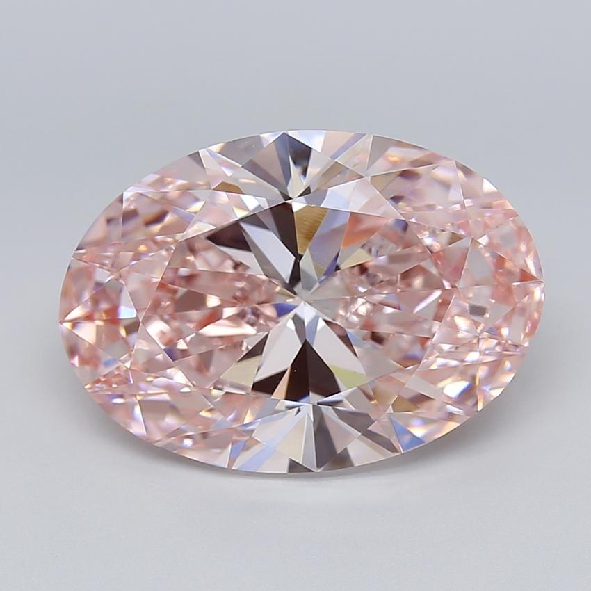 10.10 Ct. Fancy Intense  Pink Oval Lab Grown Diamond
